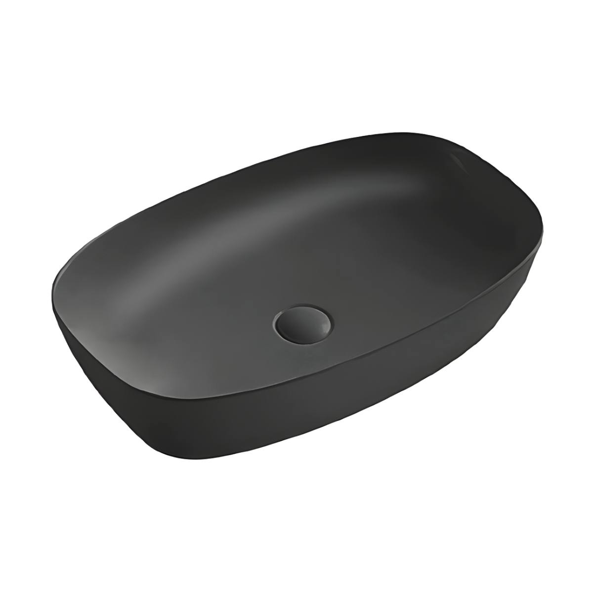 Lavabo d'appoggio 50x38 Nero Matt ONE Lavabo d'appoggio 50x38 Nero Matt ONE