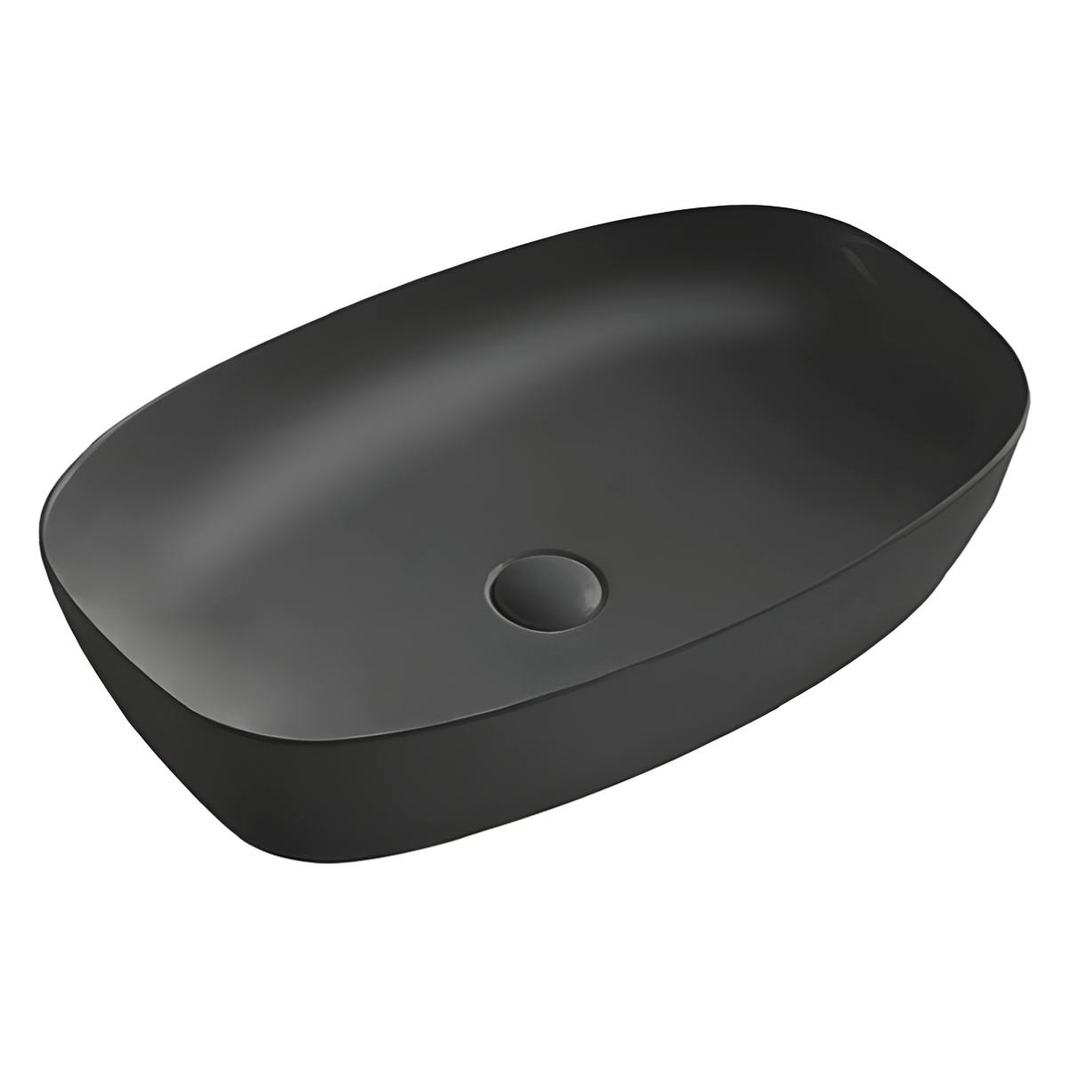 Lavabo d'appoggio 60x39 Nero Matt ONE Lavabo d'appoggio 60x39 Nero Matt ONE
